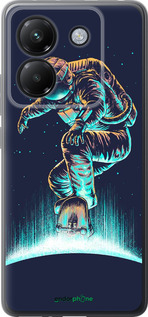 Силиконовый чехол Космонавт на скейтборде для Xiaomi Poco M7 Pro 5G - 4145u-3942 изображение 
