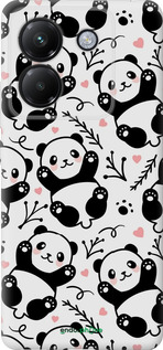 Силиконовый чехол Панды для Xiaomi Poco M7 Pro 5G - 4318u-3942 изображение 