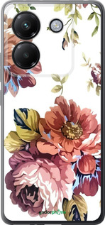 Силиконовый чехол Vintage flowers для Xiaomi Poco M7 Pro 5G - 4333u-3942 изображение 