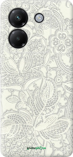 Силіконовий чехол Біле мереживо для Xiaomi Poco M7 Pro 5G - 4383u-3942 изображение 