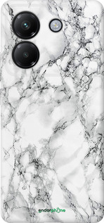 Силиконовый чехол Мрамор белый для Xiaomi Poco M7 Pro 5G - 4480u-3942 изображение 