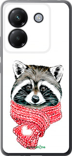 Силиконовый чехол Енот в шарфе для Xiaomi Poco M7 Pro 5G - 4688u-3942 изображение 