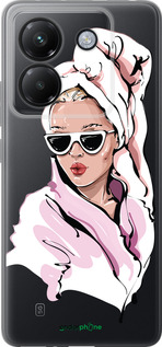 Силиконовый чехол Девушка в очках 2 для Xiaomi Poco M7 Pro 5G - 4714u-3942 изображение 