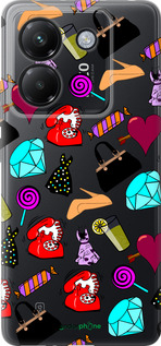 Силиконовый чехол stickers для Xiaomi Poco M7 Pro 5G - 4757u-3942 изображение 