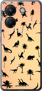 Силиконовый чехол Динозаврики 1 для Xiaomi Poco M7 Pro 5G - 4772u-3942 изображение 