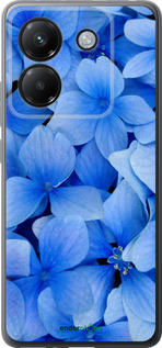 Силиконовый чехол Синие цветы для Xiaomi Poco M7 Pro 5G - 526u-3942 изображение 