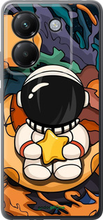 Силиконовый чехол Астронавт и звезда для Xiaomi Poco M7 Pro 5G - 5326u-3942 изображение 