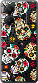 Силиконовый чехол Черепа для Xiaomi Poco M7 Pro 5G - 5471u-3942 изображение 