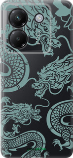 Силиконовый чехол Дракон для Xiaomi Poco M7 Pro 5G - 5476u-3942 изображение 