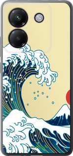 Силиконовый чехол Японские волны для Xiaomi Poco M7 Pro 5G - 5533u-3942 изображение 