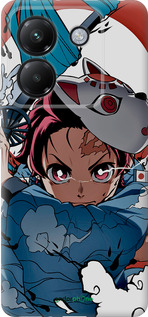 Силіконовий чехол Танджиро Камадо для Xiaomi Poco M7 Pro 5G - 5574u-3942 изображение 