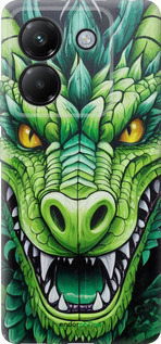 Силиконовый чехол Зелёный дракон для Xiaomi Poco M7 Pro 5G - 5816u-3942 изображение 