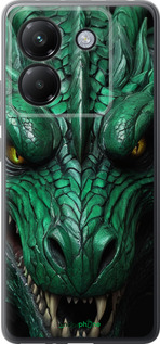 Силиконовый чехол Зелёный дракон v2 для Xiaomi Poco M7 Pro 5G - 5817u-3942 изображение 