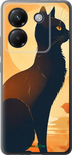Силиконовый чехол Черная кошка v2 для Xiaomi Poco M7 Pro 5G - 5830u-3942 изображение 