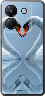 Силиконовый чехол Лебеди для Xiaomi Poco M7 Pro 5G - 6007u-3942 изображение 