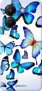 Силиконовый чехол Бабочки для Xiaomi Poco M7 Pro 5G - 6023u-3942 изображение 