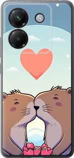 Силіконовий чехол Капібара кохання для Xiaomi Poco M7 Pro 5G - 6027u-3942 изображение 