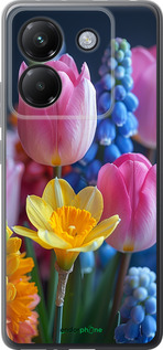 Силиконовый чехол Весенние цветы для Xiaomi Poco M7 Pro 5G - 6058u-3942 изображение 