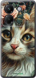 Силиконовый чехол Cats and flowers для Xiaomi Poco M7 Pro 5G - 6069u-3942 изображение 