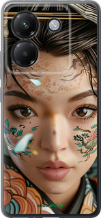 Силиконовый чехол Взгляд души самурая для Xiaomi Poco M7 Pro 5G - 6076u-3942 изображение 