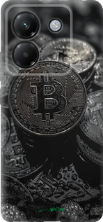 Силиконовый чехол Black Bitcoin для Xiaomi Poco M7 Pro 5G - 6090u-3942 изображение 