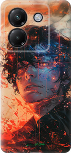 Силиконовый чехол Лицо в пламени для Xiaomi Poco M7 Pro 5G - 6127u-3942 изображение 