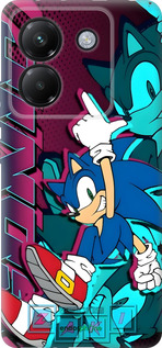 Силиконовый чехол Соник для Xiaomi Poco M7 Pro 5G - 6284u-3942 изображение 