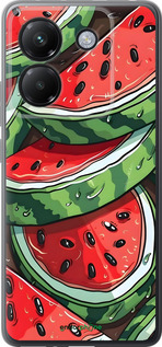 Силиконовый чехол Арбуз для Xiaomi Poco M7 Pro 5G - 6315u-3942 изображение 