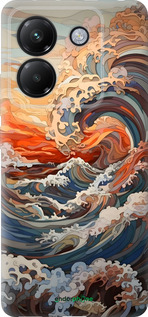 Силіконовий чехол Арт хвилі для Xiaomi Poco M7 Pro 5G - 6324u-3942 изображение 