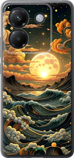 Силиконовый чехол Арт волны для Xiaomi Poco M7 Pro 5G - 6332u-3942 изображение 