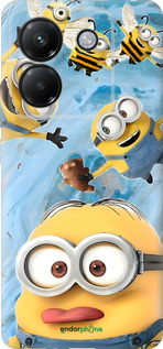 Силиконовый чехол Миньоны для Xiaomi Poco M7 Pro 5G - 6386u-3942 изображение 