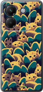 Силиконовый чехол С изображением кошек для Xiaomi Poco M7 Pro 5G - 6429u-3942 изображение 