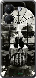 Силиконовый чехол Череп и коты для Xiaomi Poco M7 Pro 5G - 6432u-3942 изображение 