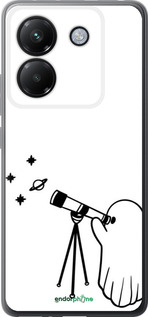Силиконовый чехол Привидение астроном для Xiaomi Poco M7 Pro 5G - 6444u-3942 изображение 