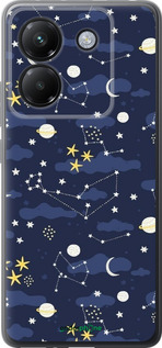 Силиконовый чехол Астрономический узор. Милый дизайн мультяшной вселенной для Xiaomi Poco M7 Pro 5G - 6446u-3942 изображение 