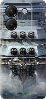 Силиконовый чехол Линкор, world of tanks, wargaming, военный корабль для Xiaomi Poco M7 Pro 5G - 6453u-3942 изображение 