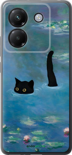 Силиконовый чехол С изображением кота и водяной лилии Monet для Xiaomi Poco M7 Pro 5G - 6519u-3942 изображение 