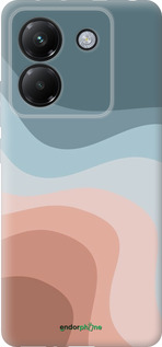 Силиконовый чехол С синими и розовыми волнами в стиле ретро для Xiaomi Poco M7 Pro 5G - 6532u-3942 изображение 