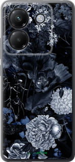 Силиконовый чехол Абстрактный цветочный рисунок в синих тонах для Xiaomi Poco M7 Pro 5G - 6539u-3942 изображение 