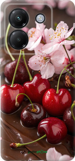Силіконовий чехол Вишня у шоколаді для Xiaomi Poco M7 Pro 5G - 6698u-3942 изображение 