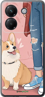 Силіконовий чехол Корги 3 для Xiaomi Poco M7 Pro 5G - 6707u-3942 изображение 