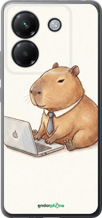 Силіконовий чехол Funny Capybara CEO Working для Xiaomi Poco M7 Pro 5G - 6777u-3942 изображение 