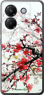 Силиконовый чехол Цветущий куст для Xiaomi Poco M7 Pro 5G - 831u-3942 изображение 