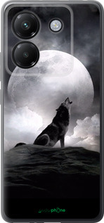 Силиконовый чехол Воющий волк для Xiaomi Poco M7 Pro 5G - 934u-3942 изображение 