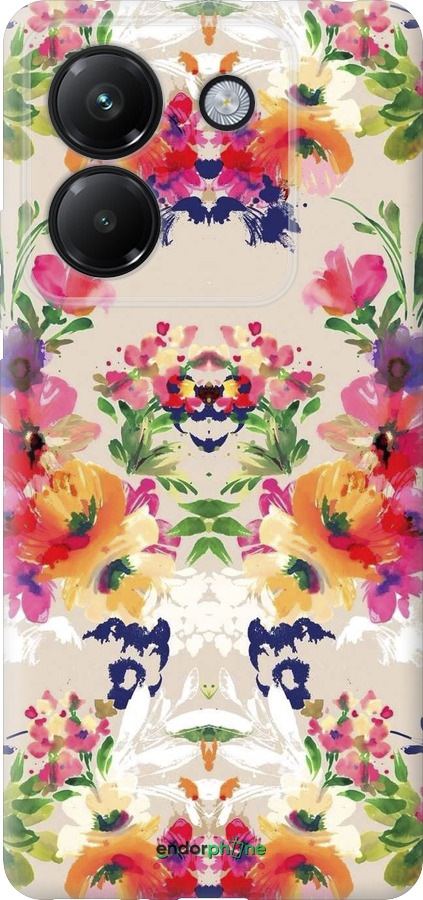 Силиконовый чехол Цветочный узор для Xiaomi Poco M7 Pro 5G - 1083u-3942 изображение 