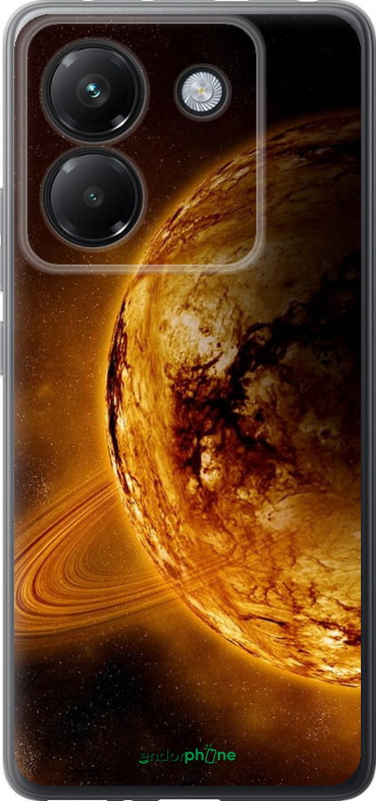 Силиконовый чехол Жёлтый Сатурн для Xiaomi Poco M7 Pro 5G - 170u-3942 изображение 