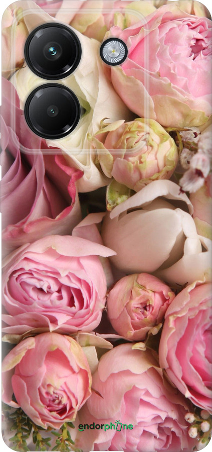 Силиконовый чехол Розы v2 для Xiaomi Poco M7 Pro 5G - 2320u-3942 изображение 