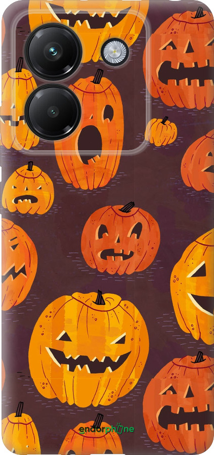 Силиконовый чехол Тыквы на Хеллоуин для Xiaomi Poco M7 Pro 5G - 233u-3942 изображение 