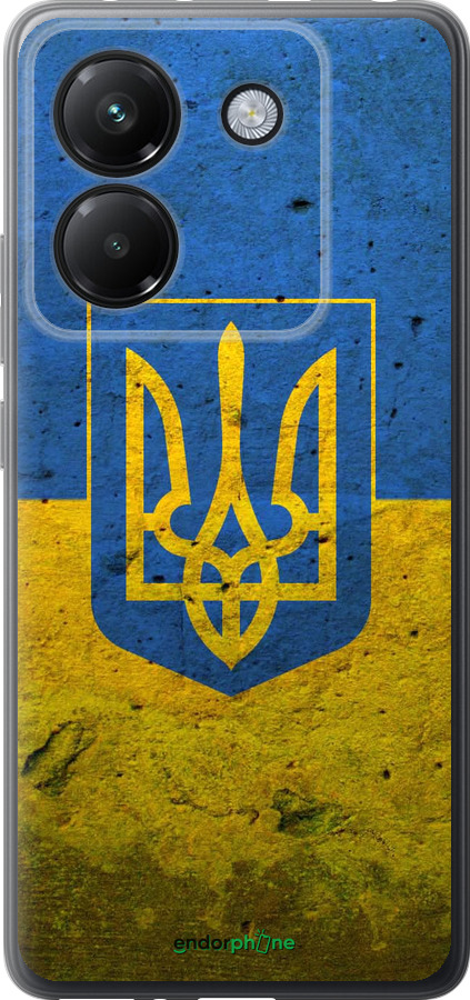 Силиконовый чехол Флаг и герб Украины 2 для Xiaomi Poco M7 Pro 5G - 378u-3942 изображение 