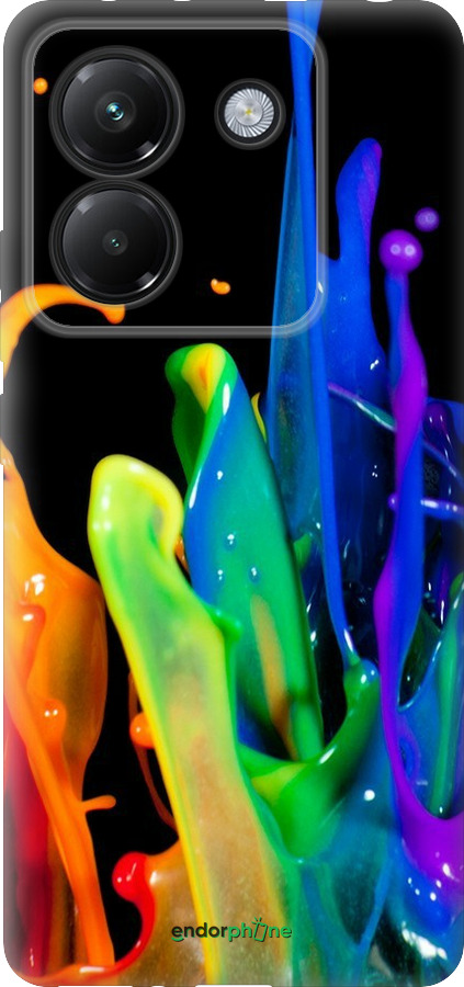 Силиконовый чехол брызги краски для Xiaomi Poco M7 Pro 5G - 3957u-3942 изображение 